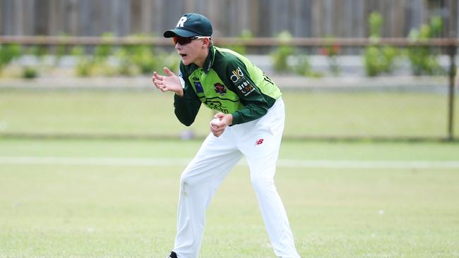 Rovers Blue under 17 years cricketer Thomas King. Picture: Brendan Radke