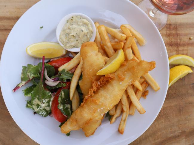 The classic fish and chips on the menu. Picture: Jenifer Jagielski