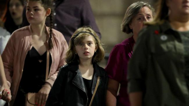 Children leaving Manchester Arena following explosions. Photo by Christopher Furlong/Getty Images