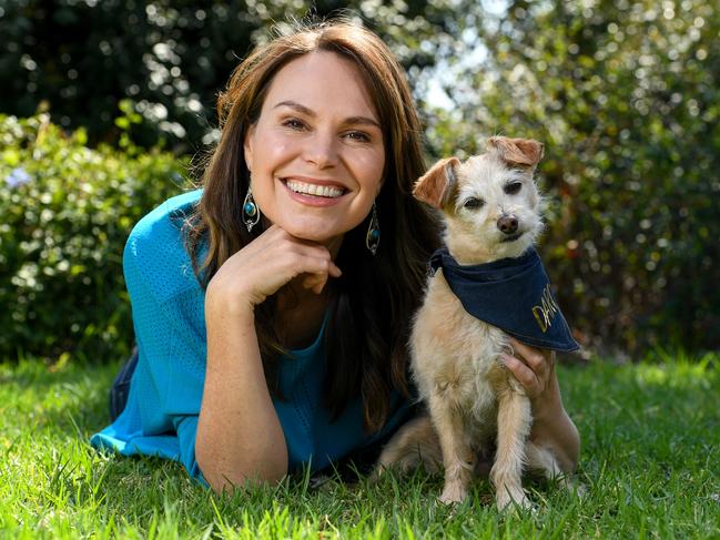 Lara Shannon, pictured with her dog Darcy, says it is important to keep your dog physically and mentally active. Picture: Penny Stephens