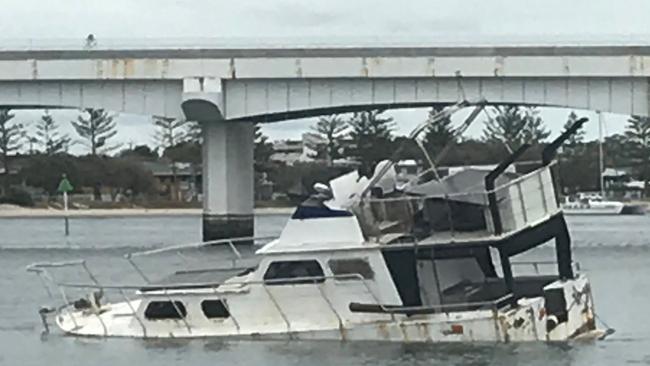 One of the dilapidated vessels removed from Gold Coast waters by Gold Coast Waterways Authority as part of the statewide War on Wrecks program.