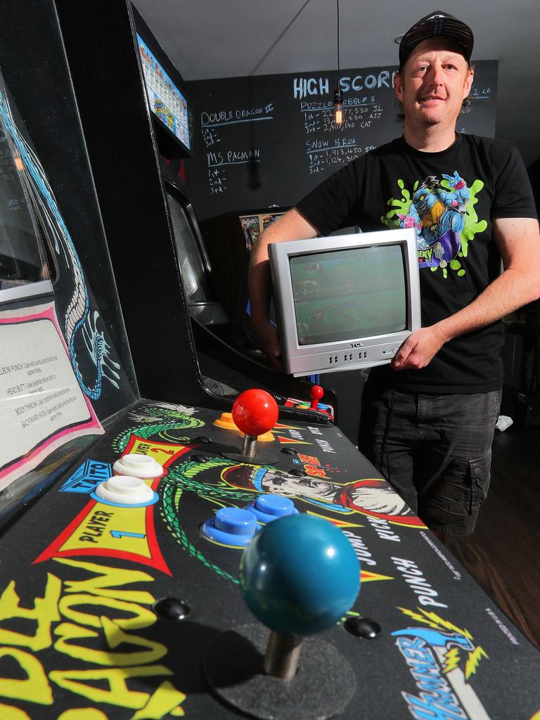 Chaos Bar owner Steven Kerr. Chaos Bar on Union St boasts an array of games from arcade machines to connect four. Owner Steven Kerr said he took inspiration from his old workplace 1989 bar in Sydney. Picture: Alan Barber