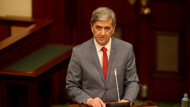 Treasurer Rob Lucas made it clear he would not be swayed by industrial action. Picture: NCA NewsWire / Kelly Barnes