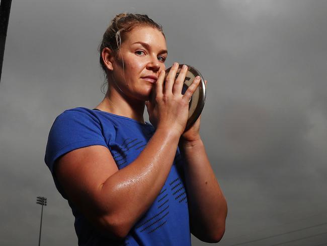 Discus thrower Dani Stevens, nee Samuels, is in top form heading into the Australian titles.