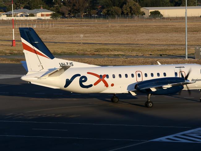 REX airline aeroplanes, planes, crew, refuelling and catering seen from Gate 10 of the Adelaide Airport. Regional Express is an Australian airline based in Mascot, New South Wales. It operates scheduled regional services. (AAP/Emma Brasier)