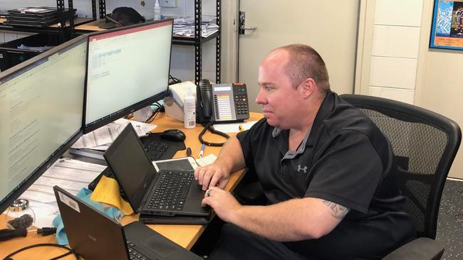 Beenleigh State High IT technician David Carlisle who helped students get access to computer programs.