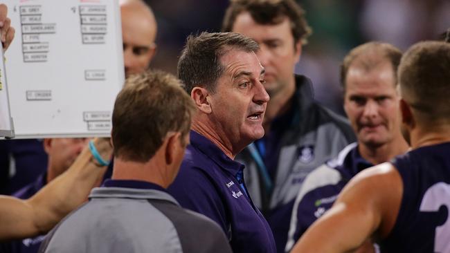 Dockers coach Ross Lyon on Saturday night. Picture: Getty Images