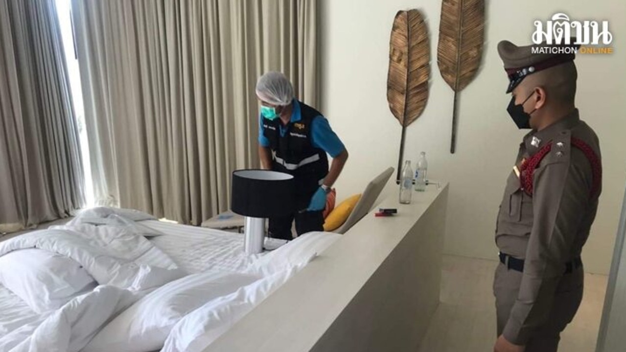 Police inside the villa on Koh Samui, Thailand where cricketer Shane Warne was found dead from an apparent heart attack. Source: Royal Thai Police via Matichon online