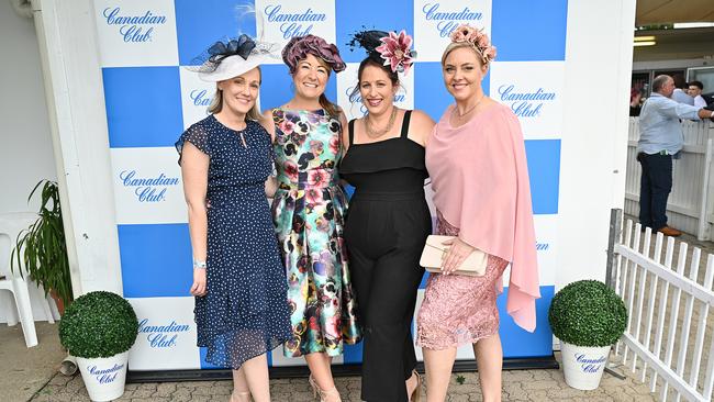 Tegan Rein, Krystina Warner, Aleisha Bartholomew and Michelle Soderberg at the Cairns Cup on Saturday. Photo by Emily Barker