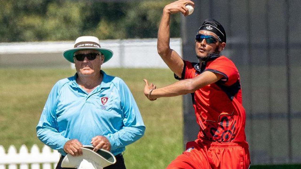 Emerging SA cricketer Jaikar Singh shows off his leg-spin bowling. Picture: Supplied