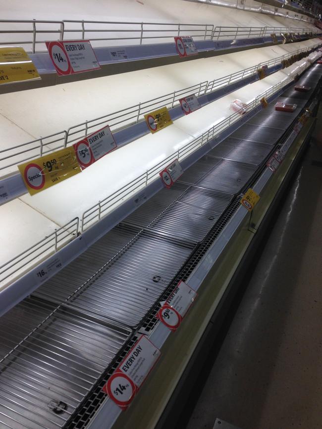 The freezer aisle at Sandringham Coles.