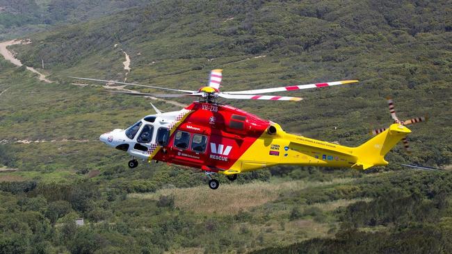 An 82-year-old woman was flown to John Hunter Hospital in a stable condition on Sunday evening after being trapped under a tractor for three days. Picture: Westpac Rescue Helicopter Service