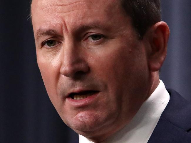 9/7/2021Premier Mark McGowan holds a presser at Dumas House media roomPic Colin Murty the Australian