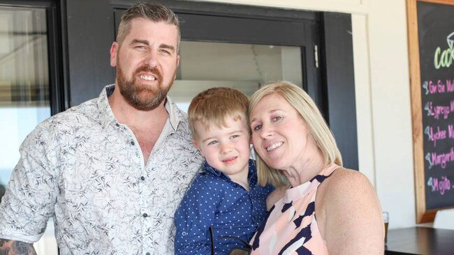 Ben and Michelle Fragar with son Maddox. Picture: supplied