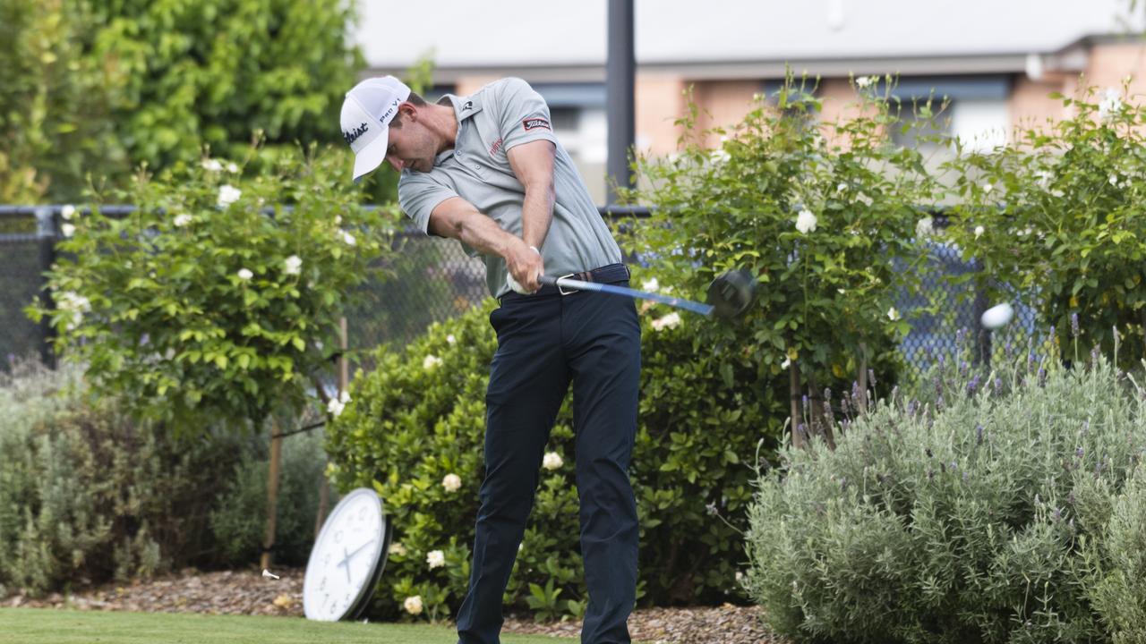 Jarryd Felton will be hoping to make a move in today’s Queensland PGA Championship third round at City Golf Club where he sits at five-unde-par. Picture: Kevin Farmer