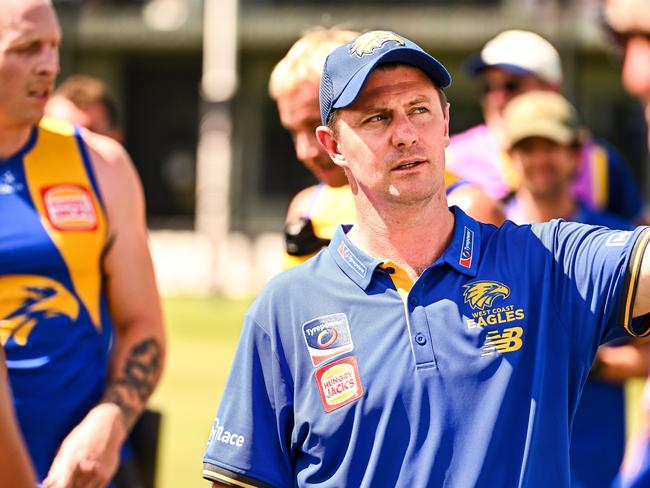 Andrew McQualter coached a six-goal win on Monday. Picture: Getty Images