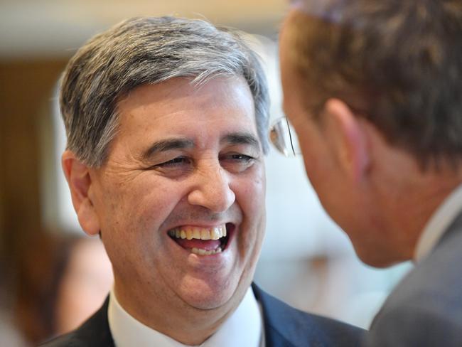 South Australian Treasurer Rob Lucas is seen at the Playford Hotel in Adelaide, Wednesday, September 5, 2018.  Rob Lucas is delivering an address to the SA Press Club a day after the state budget was delivered. (AAP Image/David Mariuz) NO ARCHIVING