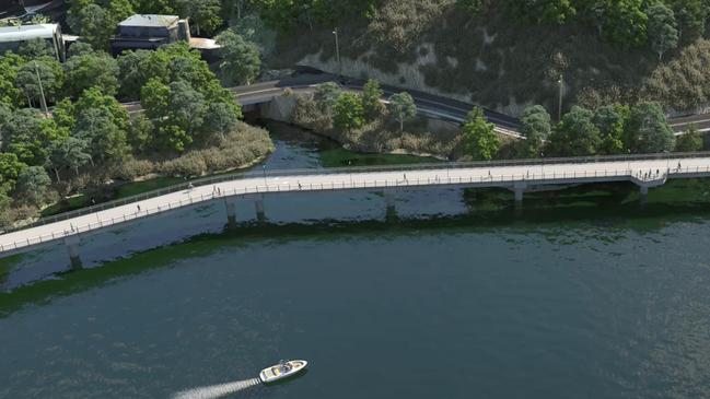 Artist’s impression of the Indooroopilly Riverwalk, which Cr Julian Simmonds says will help improve safety for cyclists and pedestrians in the western suburbs.