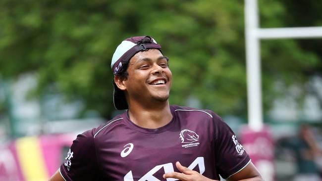 Selwyn Cobbo, Brisbane Broncos training, Red Hill. Picture: Liam Kidston