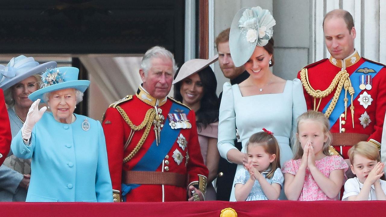 The royals on the balcony of Buckingham Palace. Picture: Daniel Leal-Olivas / AFP