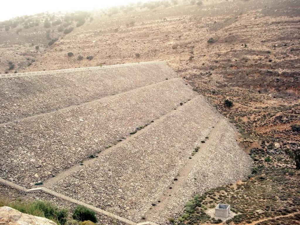 A dam near Derna prior to the storm which saw it collapse. Picture: Google Maps.