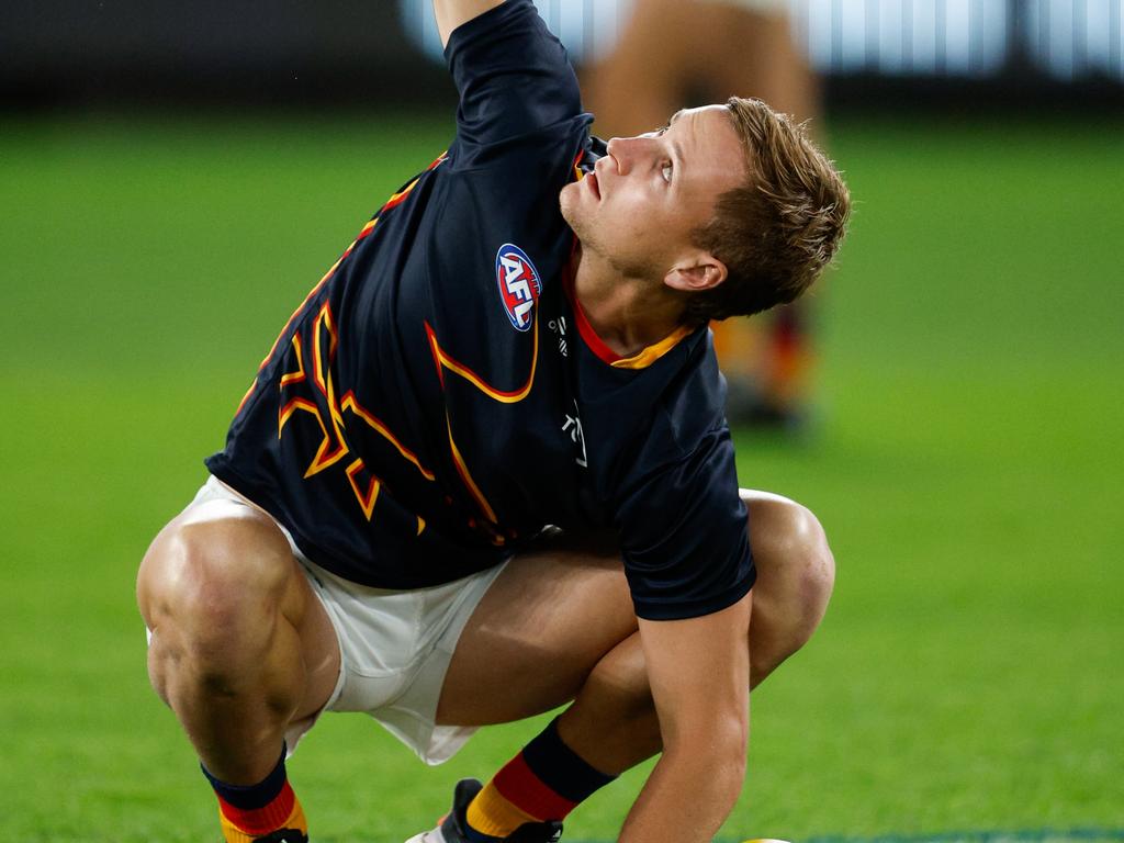 Jordan Dawson had a rare stinker. Picture: Dylan Burns/AFL Photos via Getty Images