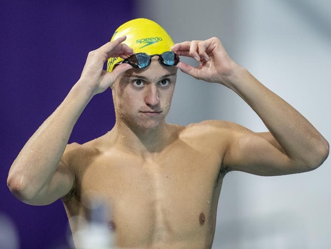 Flynn Southam of Australia on the pool deck for training at the Sandwell Aquatics Centre, Birmingham in preparation for the Birmingham 2022 Commonwealth Games on July 28, 2022 in Birmingham, England. (Photo by Tim Clayton/Corbis via Getty Images)