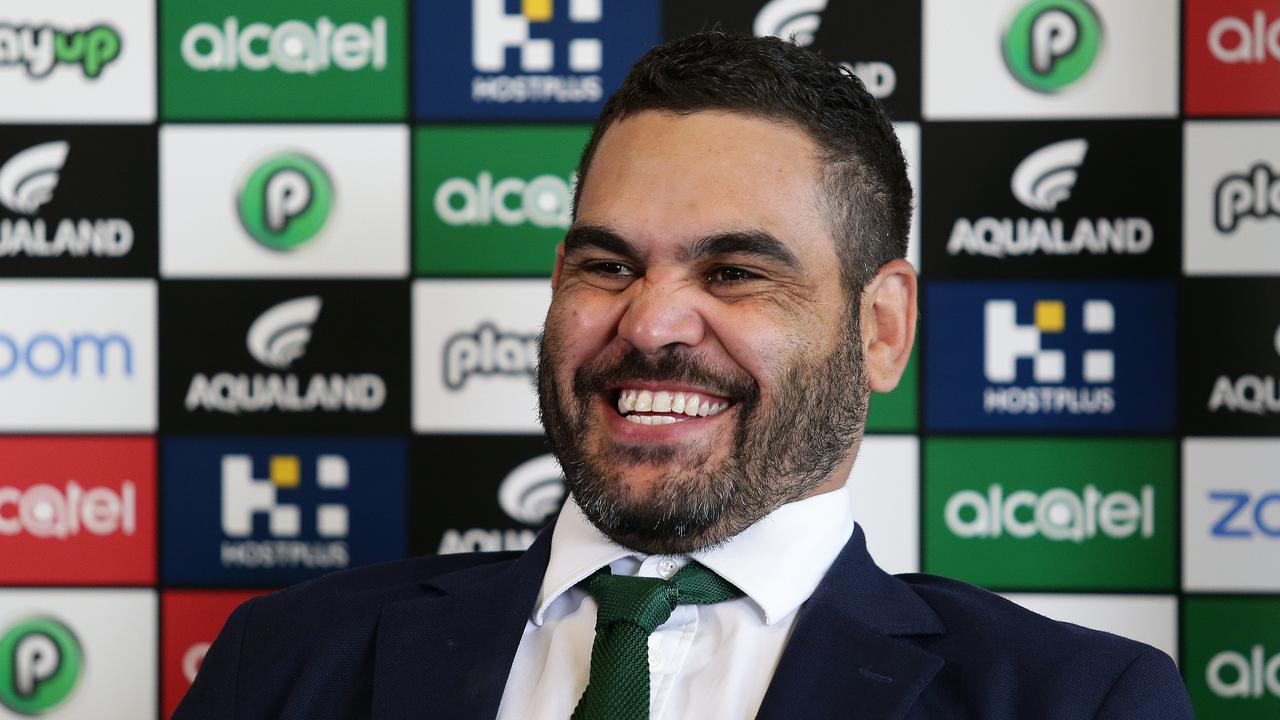 Inglis was all smiles at his press conference. Picture by Brett Costello. 