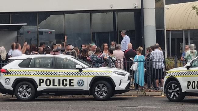 Protesters outside council chambers on Tuesday night. Picture: Facebook