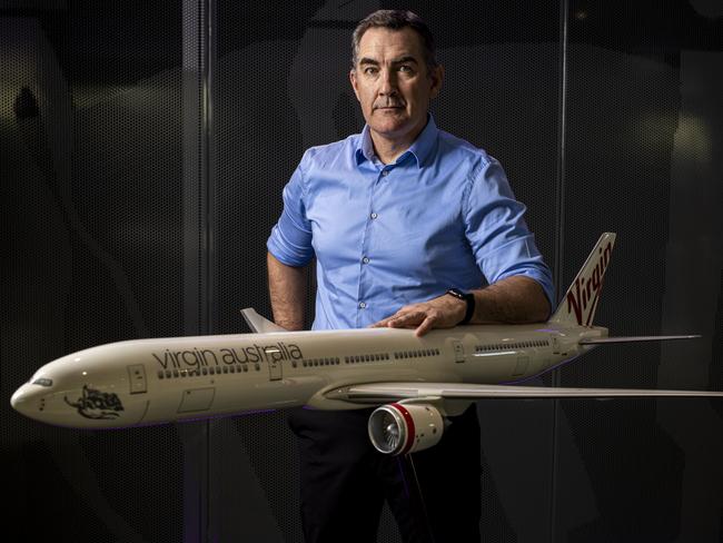 Virgin CEO Paul Scurrah at Virgin Headquarters in Brisbane. Picture: Glenn Hunt.