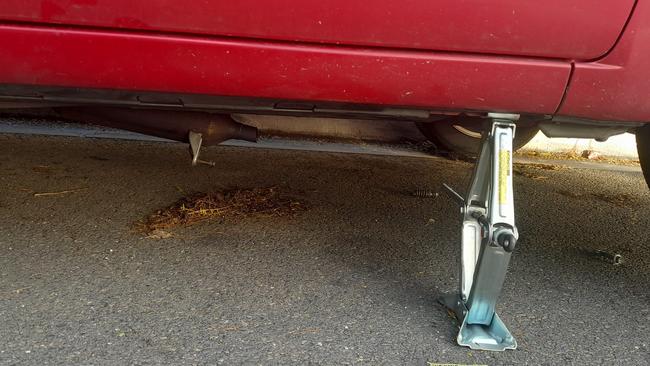 A western suburbs woman says her car's catalytic converter was stolen by thieves in broad daylight. Picture: Facebook