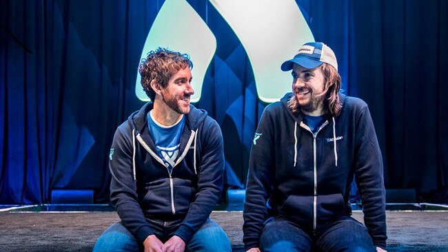 Atlassian co-founders Scott Farquhar and Mike Cannon-Brookes. Picture: Supplied