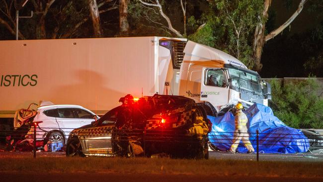 Four Victoria Police officers were killed in the Eastern Freeway tragedy. Picture: Mark Stewart