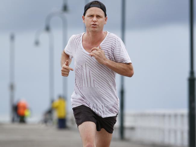 Jockey Danny Nikolic is keeping fit while waiting to return to racing. Picture: David Caird