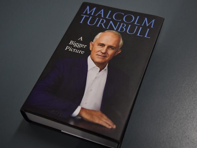 Former prime minister Malcolm Turnbull's new book, A Bigger Picture. Picture: AAP