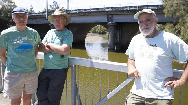 John Butcher, president of Cooks River Valley Association, treasurer Chris Shanley and coordinator of the Mudcrabs Peter Munro. Picture: Melvyn Knipe