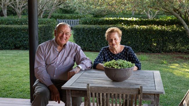 Barbara and James McGeoch at their property, Emaho Trees, in Queensland. Picture: Kim Woods Rabbidge