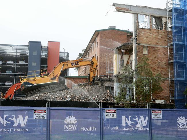 Early stages, demolition makes way for the construction of the new multistorey car park. Picture: Peter Clark