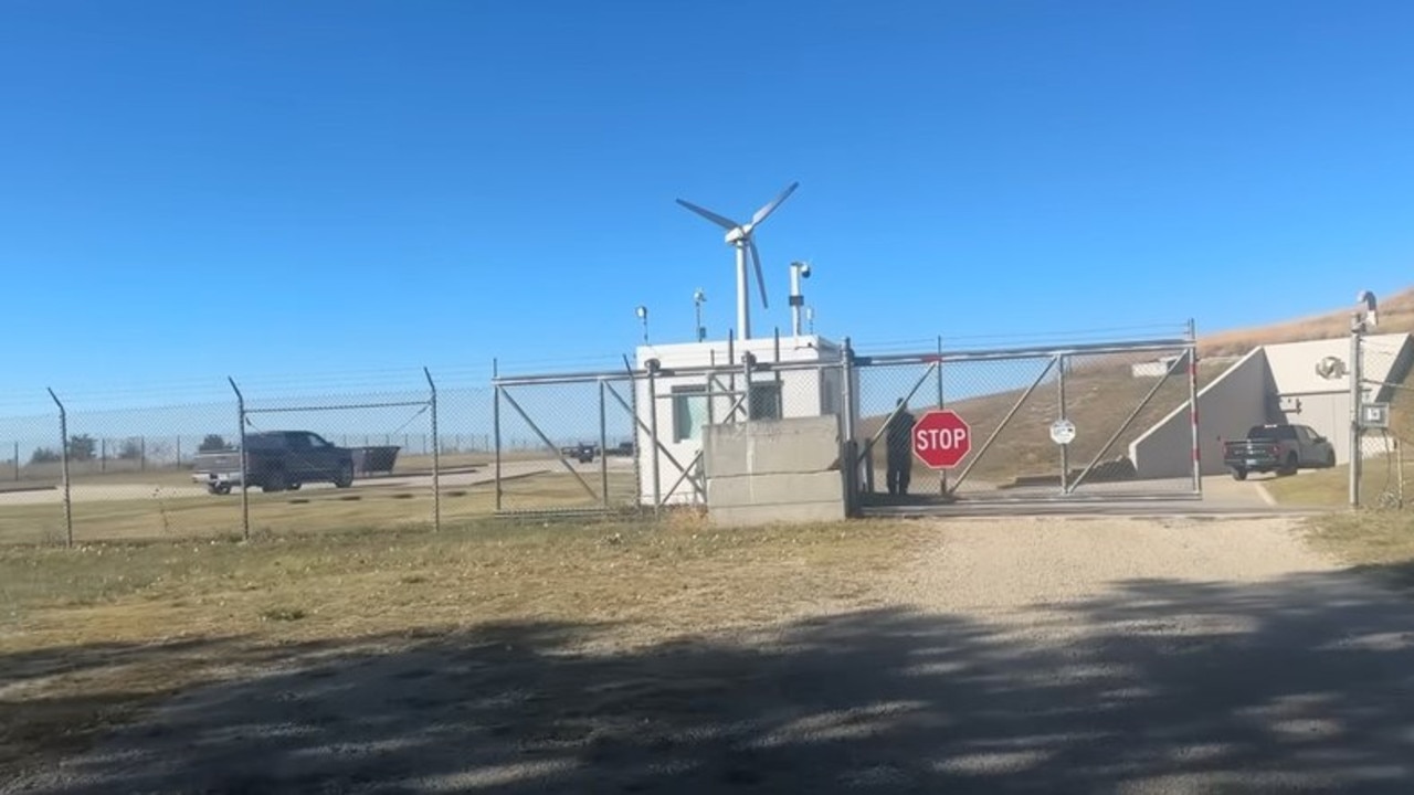 Leading up to the bunker is a private driveway armed with a guard to protect the imposing structure from any unwanted visitors. (Picture: Atlas Survival Shelters via YouTube)