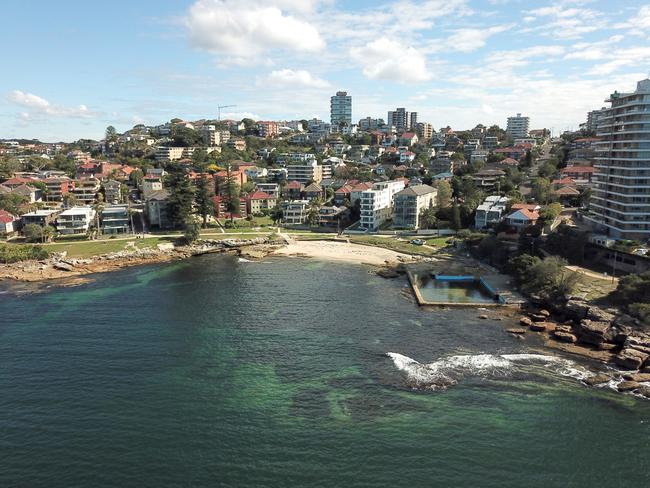 Fairlight Beach and rock pool near the Sydney CBD. Picture: Manly Daily