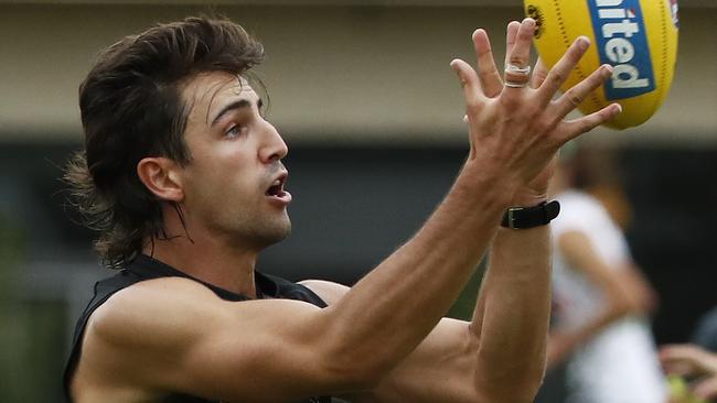 Josh Daicos booted three goals in the hitout. Picture: Daniel Pockett/Getty Images