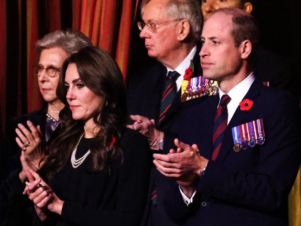 Catherine and Prince William at Royal Albert Hall, in London. Picture: AFP