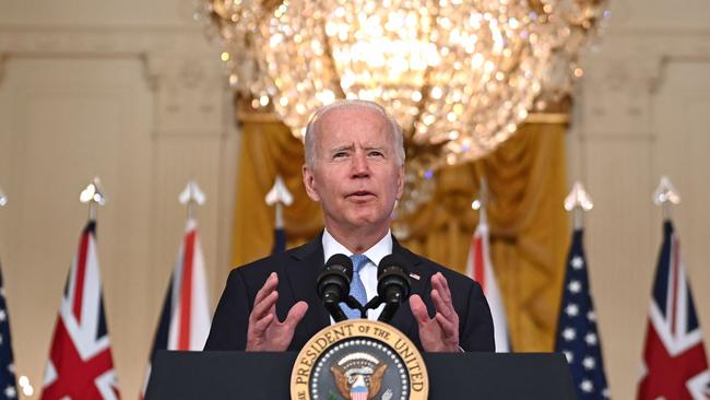 US President Joe Biden said “the future of … the world” depended on a “free an open Indo-Pacific”. Picture: AFP