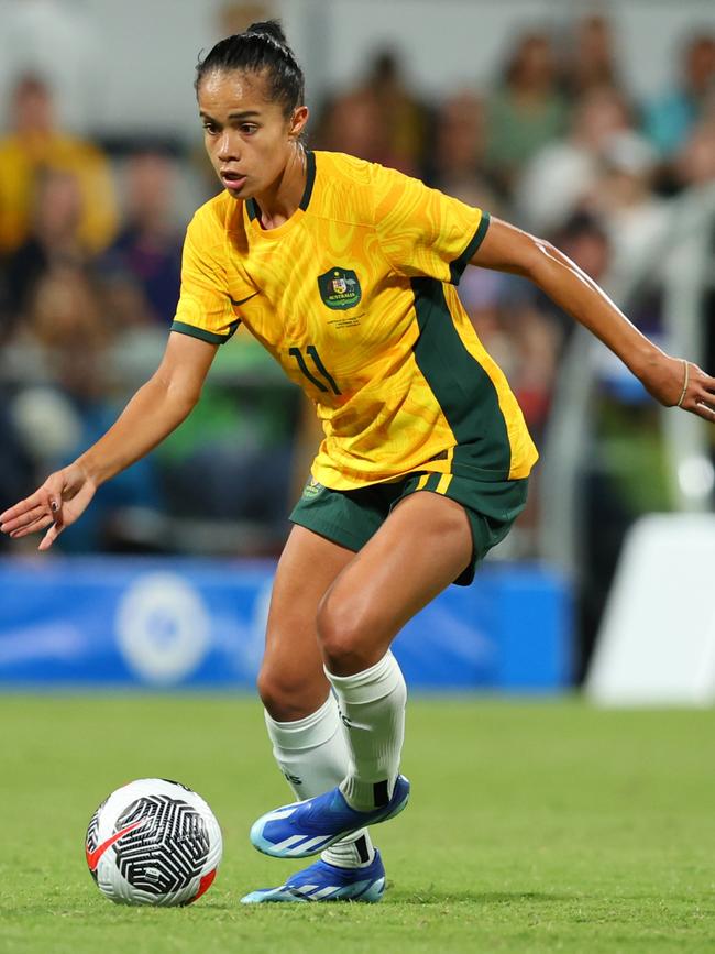 Mary Fowler of the Matildas in Perth in November. Picture: Picture: James Worsfold/Getty Images