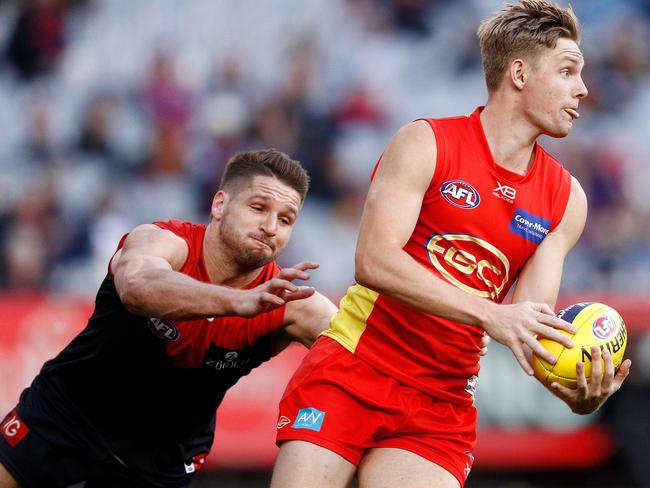 Max Spencer played eight AFL gamed during his time at the Gold Coast Suns. Picture: AAP Image/Daniel Pockett.