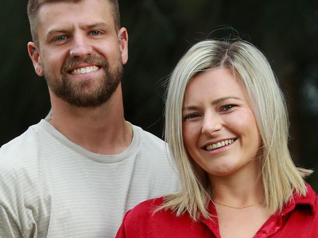 **SMARTcover story about government help for home buyers**Jake Marchant and Chloe Bartlett, at home in Cranebrook, NSW, today. They are in process of buying a home. Picture:Justin Lloyd.