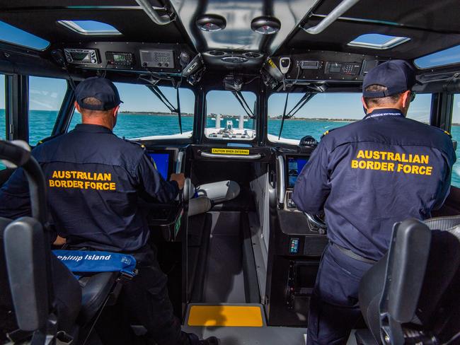 The Australian Border Force as a new Port Harbour Coastal vessel These boats help our maritime units to detect, disrupt and prevent the illegal movement of people and goods in the maritime environment. Picture: Jason Edwards