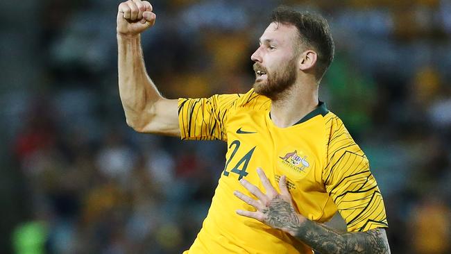 Martin Boyle grabbed a first-half double against Lebanon. Picture: AFP.