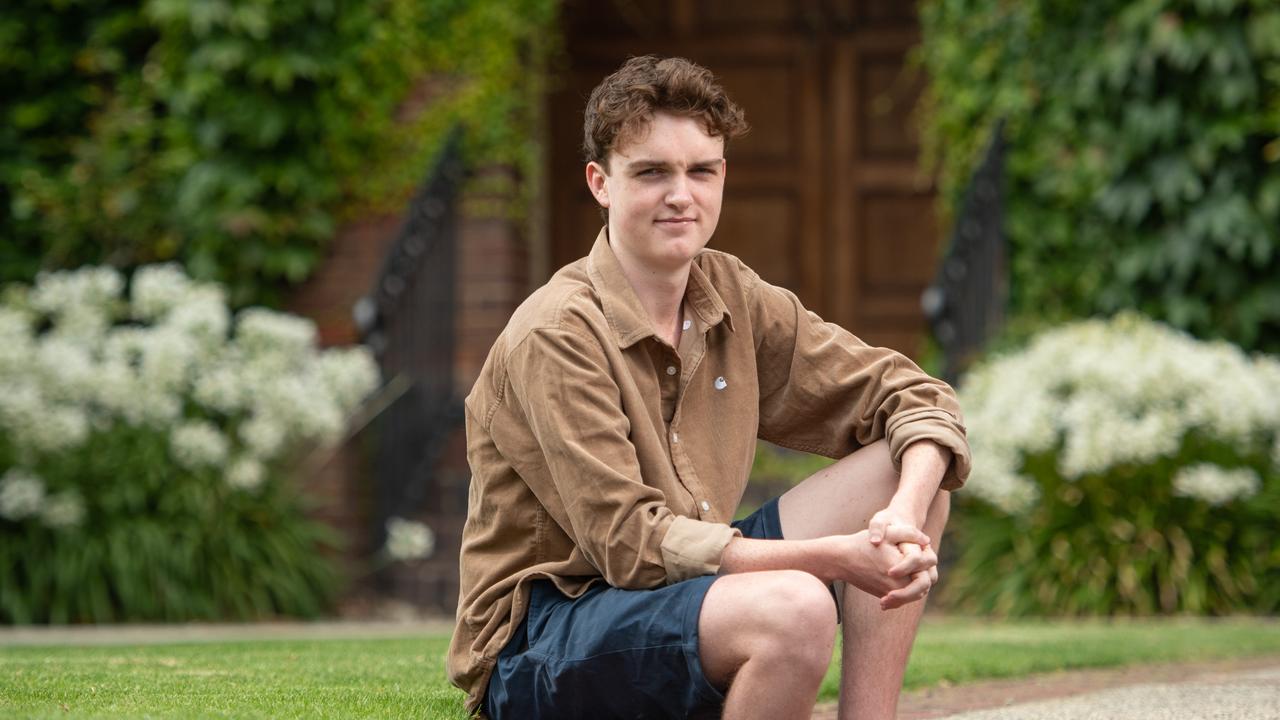 Geelong College student Oscar Jarman recieved his university offer from Deakin University. Picture: Brad Fleet