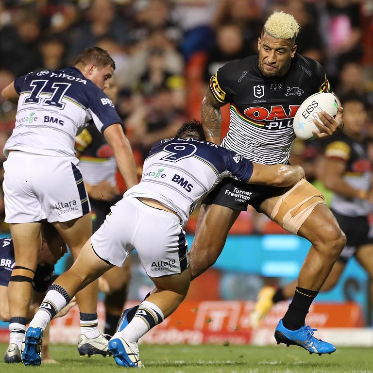 Viliame Kikau of the Panthers is one of the heftiest edge players in the game. Picture: Mark Kolbe/Getty Images